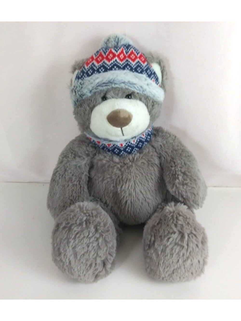 Gentle Treasures Super Soft Gray Teddy Bear 16" Plush